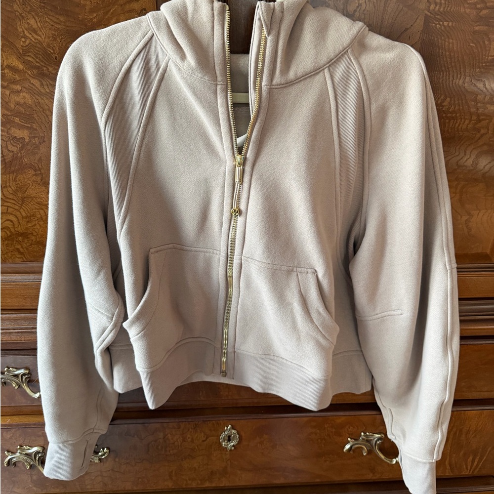 Lululemon Scuba Oversized Full-Zip Hoodie Nutmeg/Gold Xs/S - Picture 2 of 4